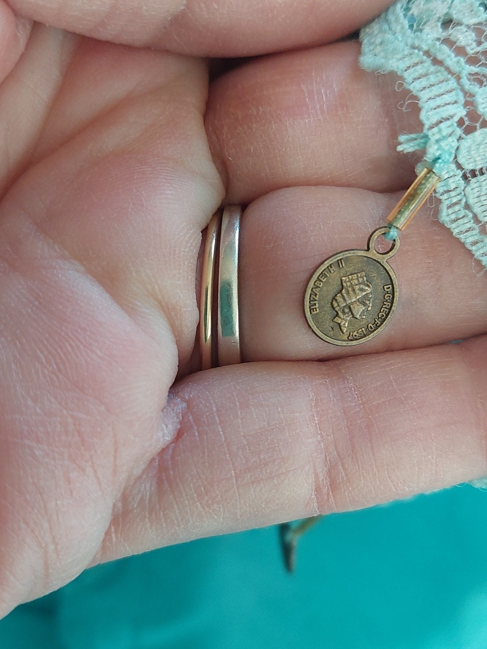 Expose France USA Italy Turquoise Ruffled Women's Blouse .Size XL - Picture 5 of 11